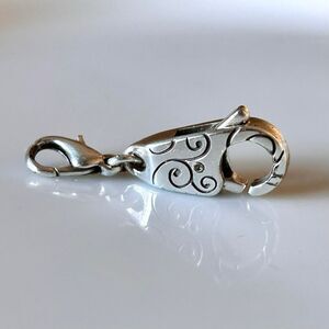 BRIGHTON SoHo Charm Clasp, Bracelet Necklace, Swirls, Silver Lobster